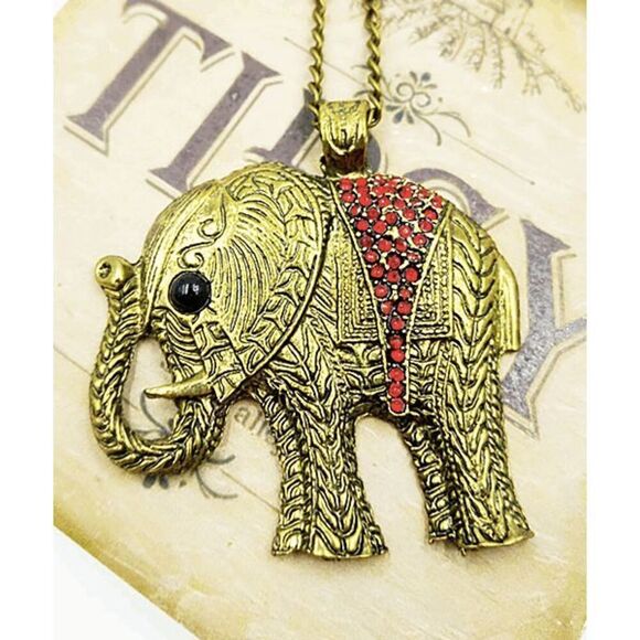 Ladies Fashionable Elephant Necklace - Picture 2 of 5
